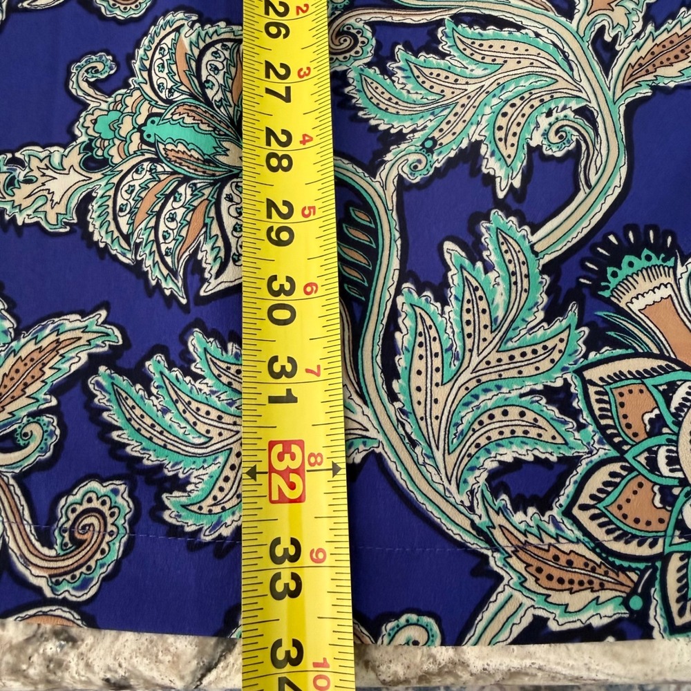 LOFT Shift Dress Short Sleeve Purple Paisley Floral Print Size 6P Petite - Picture 10 of 13